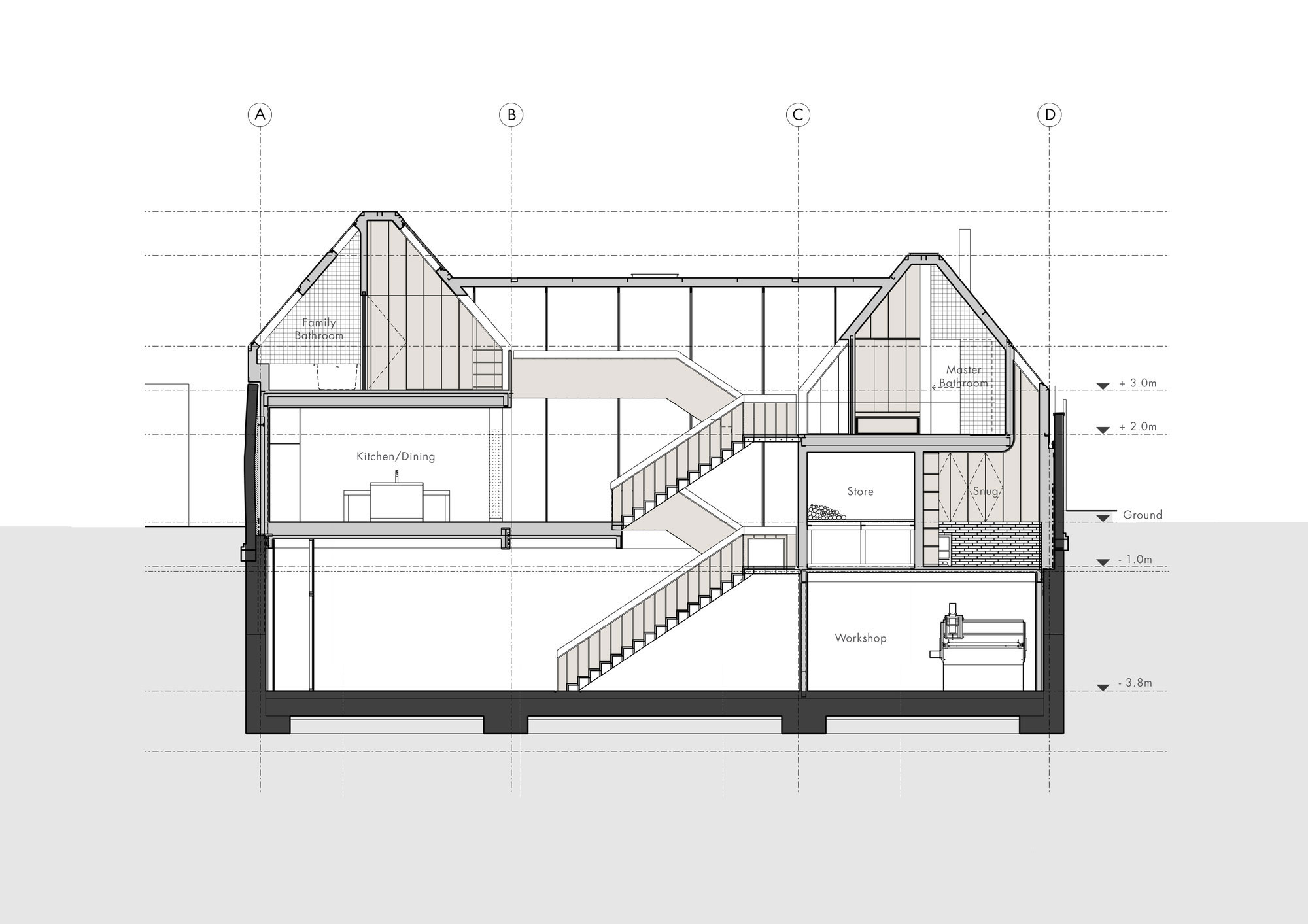 An Elegant Contemporary Home Made of Sculptural Weathering Steel in Kew, England by Piercy&Company (17)