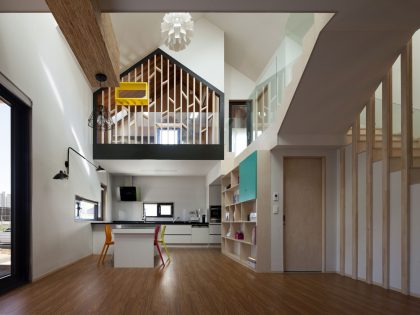 An Elegant Contemporary Home with Playful Interiors in Jeollabuk-do, South Korea by KDDH architects (11)