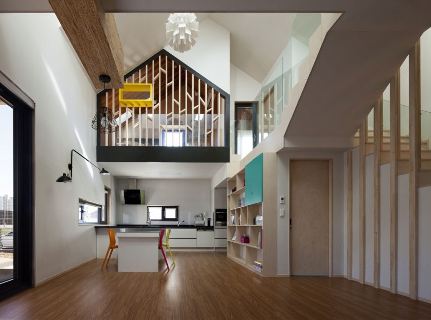 An Elegant Contemporary Home with Playful Interiors in Jeollabuk-do, South Korea by KDDH architects (11)