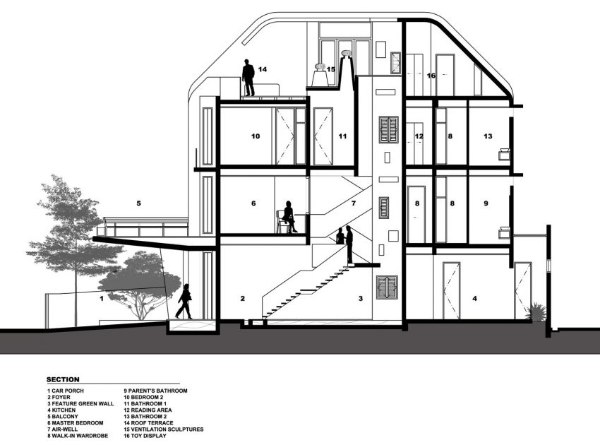 An Elegant Contemporary Home with Unique and Unconventional Layouts in Singapore by Envelope Architects (15)