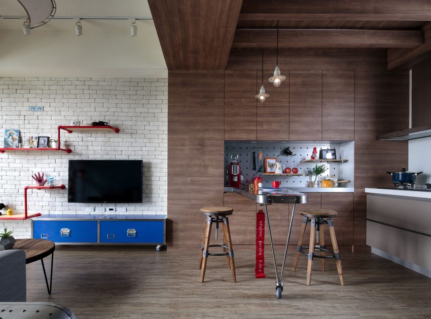 An Elegant Marvel Heroes Themed House with Comfortable and Industrial Style in Tainan City, Taiwan by House Design Studio (13)