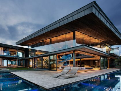 An Elegant Modern Cliff House with Breathtaking Sea Views in Knysna, South Africa by SAOTA and Antoni Associates (14)
