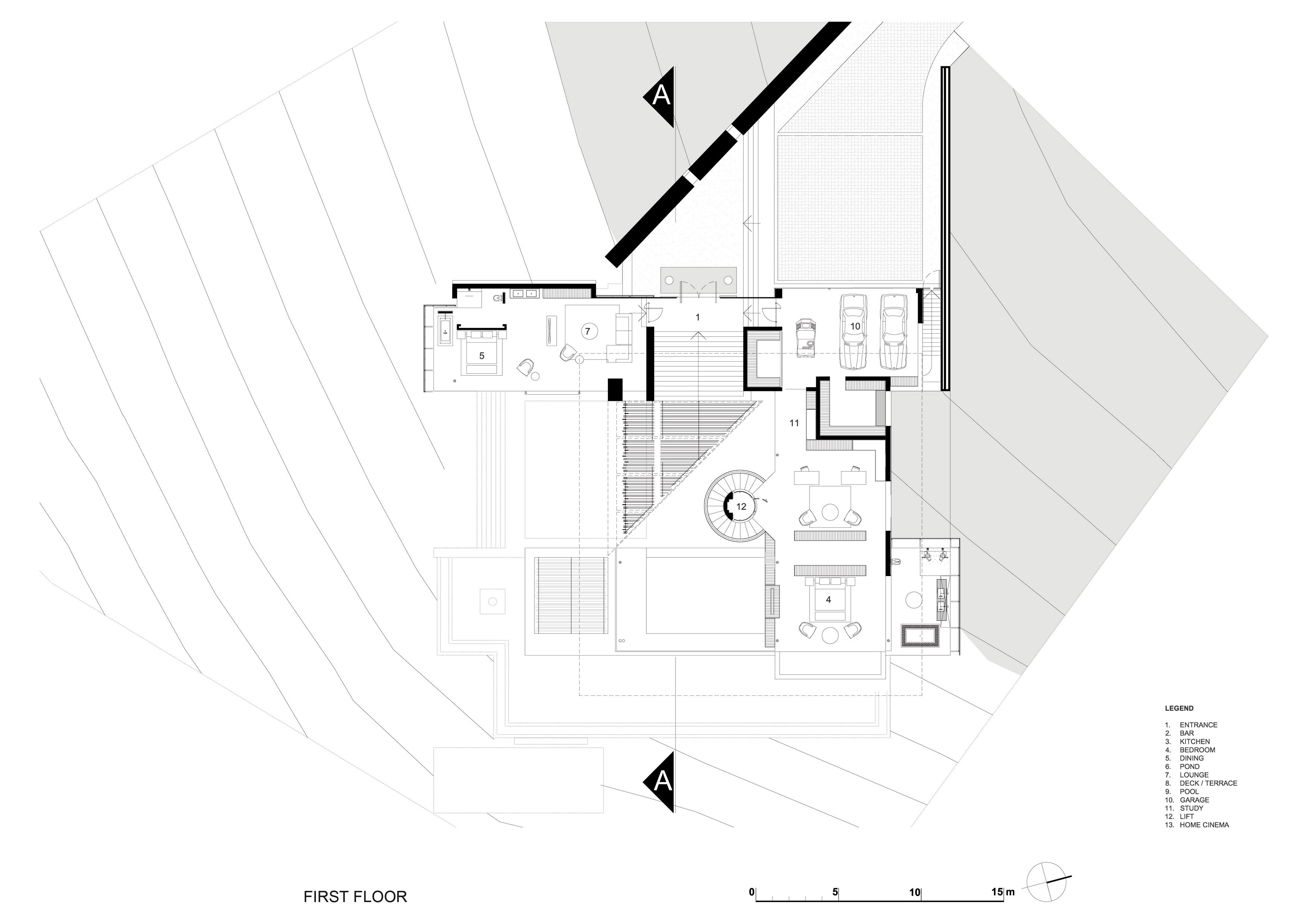 An Elegant Modern Cliff House with Breathtaking Sea Views in Knysna, South Africa by SAOTA and Antoni Associates (20)