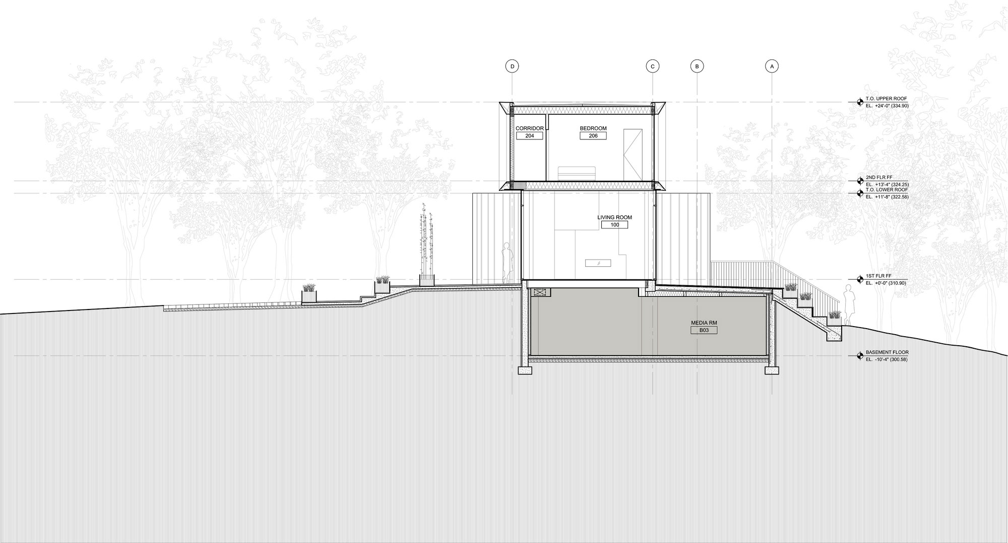 An Elegant Modern Family House Composed of Three Volumetric Elements in McLean by Höweler + Yoon Architecture (21)