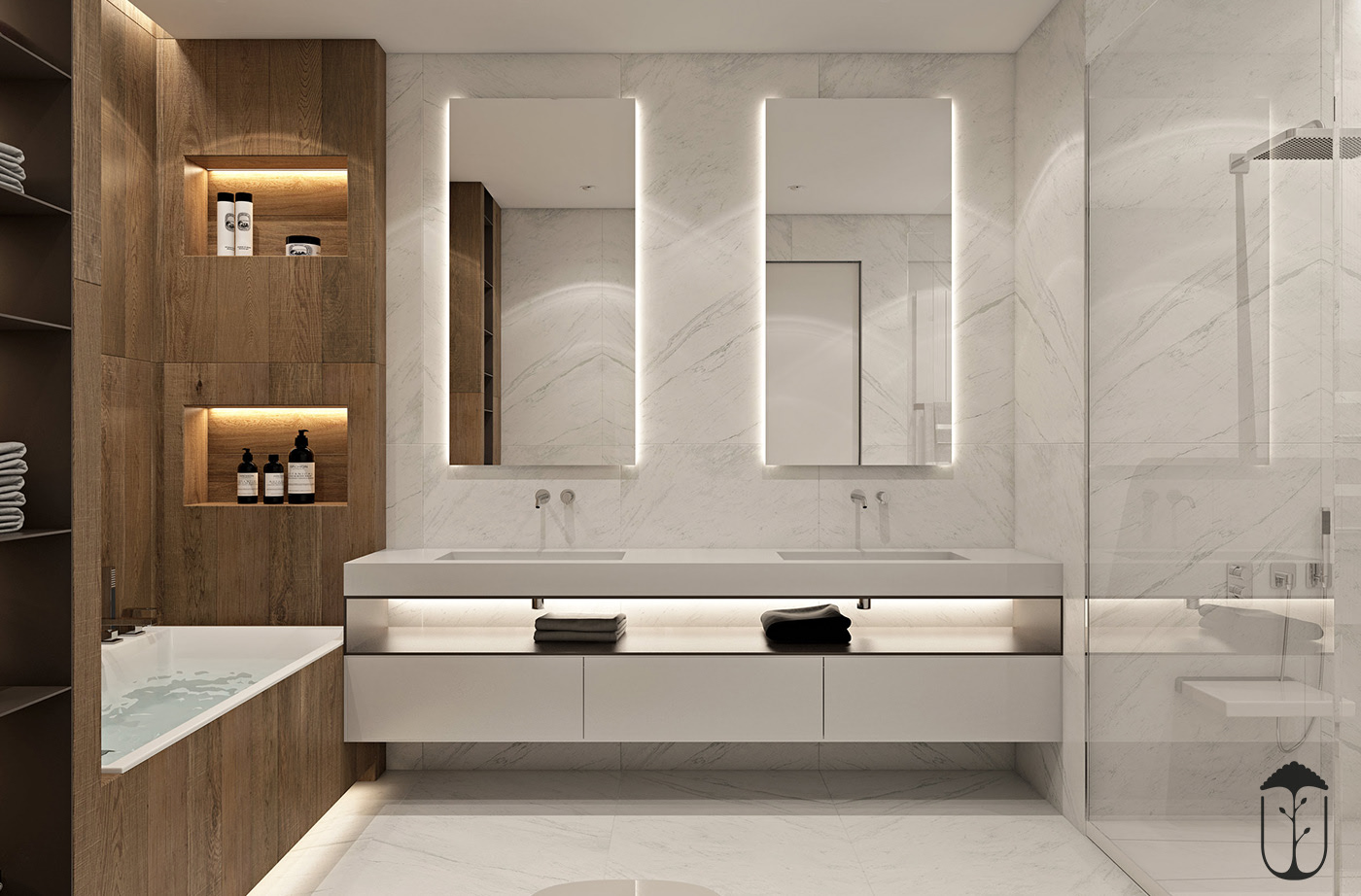 An Elegant Modern Home with White Decor and Purple Accents in Kiev, Ukraine by U-Style (34)