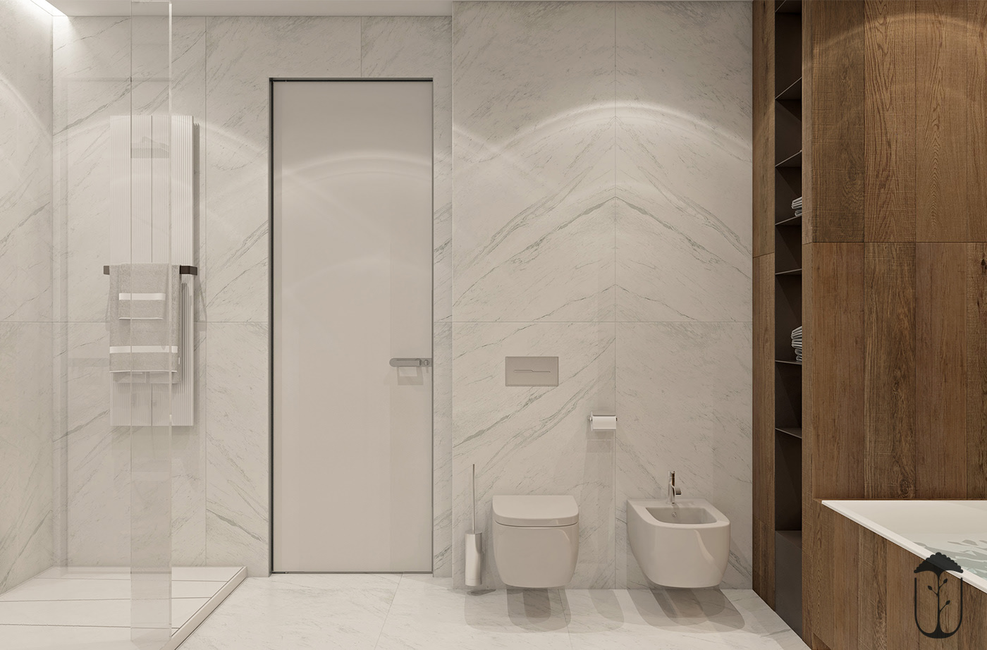 An Elegant Modern Home with White Decor and Purple Accents in Kiev, Ukraine by U-Style (37)