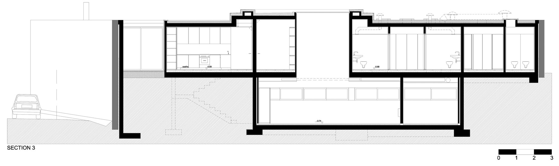 An Elegant Modern House with Courtyards and Pool Flanked by Stone Walls in Porto, Portugal by Sérgio Koch (20)