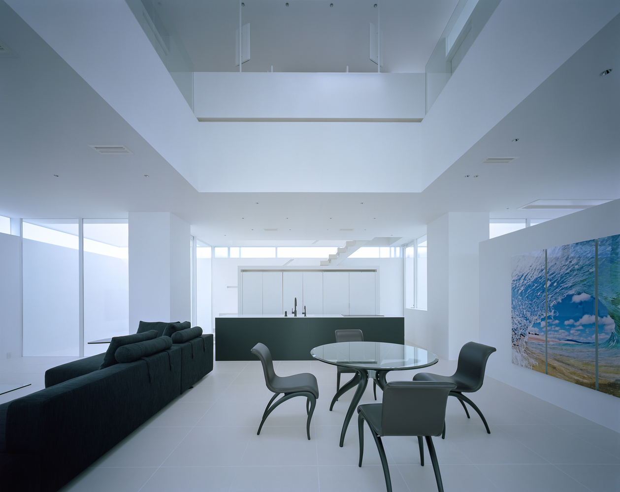 An Elegant Modern Minimalist House with Transparent Garage in Takamatsu by Fujiwaramuro Architects (10)