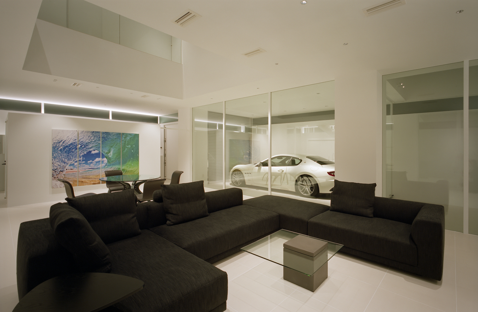An Elegant Modern Minimalist House with Transparent Garage in Takamatsu by Fujiwaramuro Architects (14)