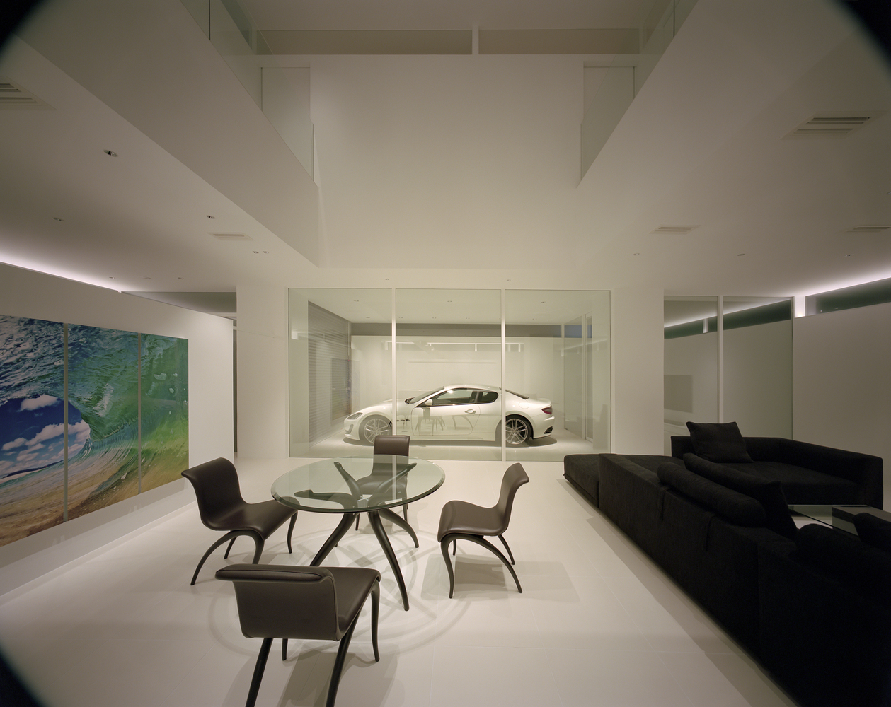 An Elegant Modern Minimalist House with Transparent Garage in Takamatsu by Fujiwaramuro Architects (17)