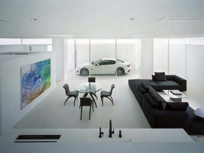 An Elegant Modern Minimalist House with Transparent Garage in Takamatsu by Fujiwaramuro Architects (20)