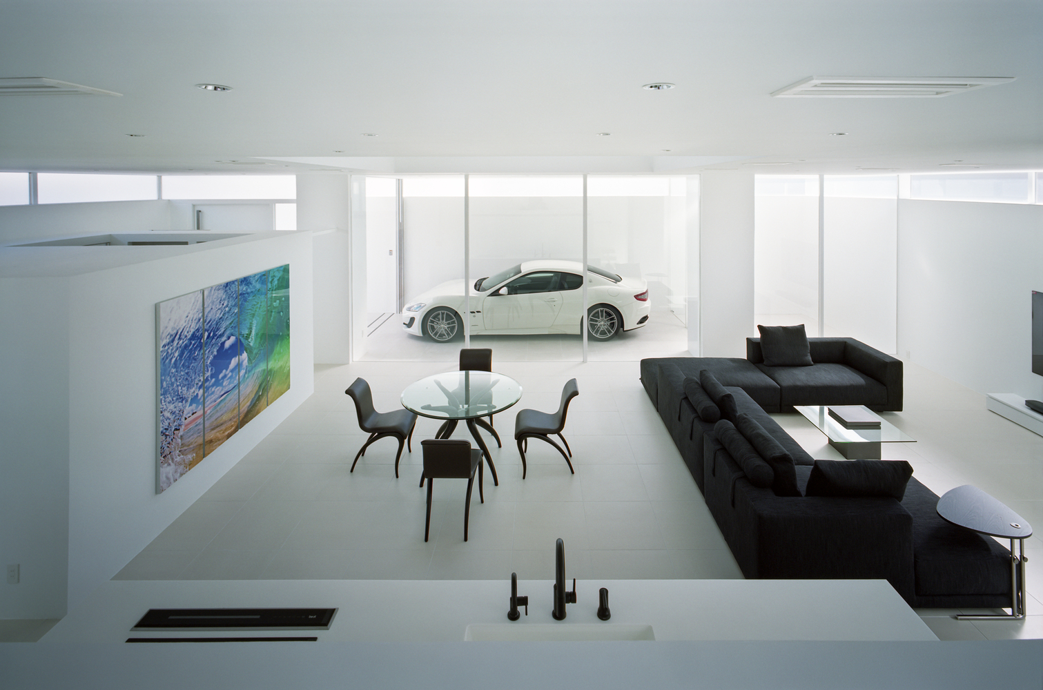 An Elegant Modern Minimalist House with Transparent Garage in Takamatsu by Fujiwaramuro Architects (20)