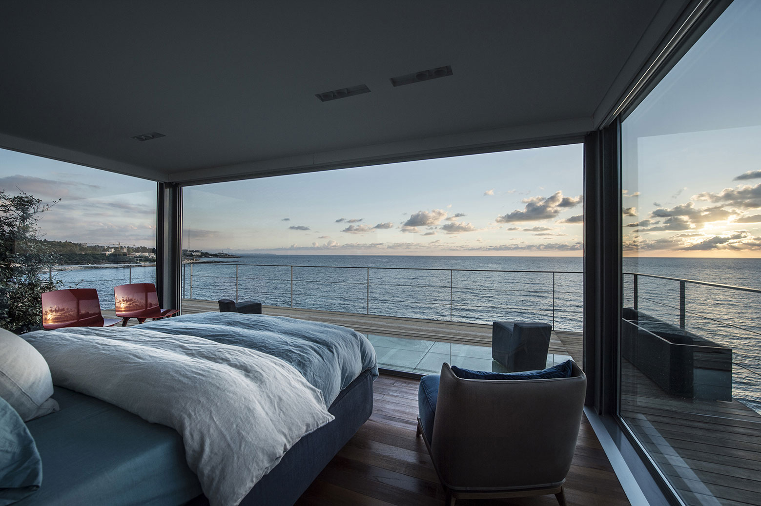 An Elegant Modern Seaside Home Perched on the Edge of a Cliff with Rooftop Deck in Amchit, Lebanon by BLANKPAGE Architects (15)