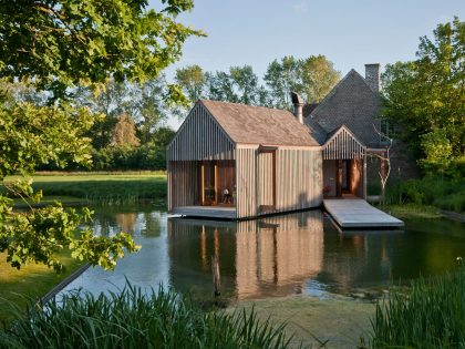 An Elegant and Idyllic Contemporary Home with Striking Views in Flanders by Wim Goes Architectuur (10)