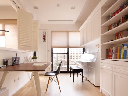 An Elegant and Industrial Modern Apartment with Lots of White in Taipei City by Studio Alfonso Ideas (14)