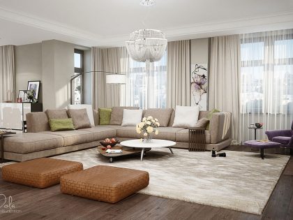 An Elegant and Luxurious Modern Apartment with Bright Details in Kiev, Ukraine by Irena Poliakova (1)