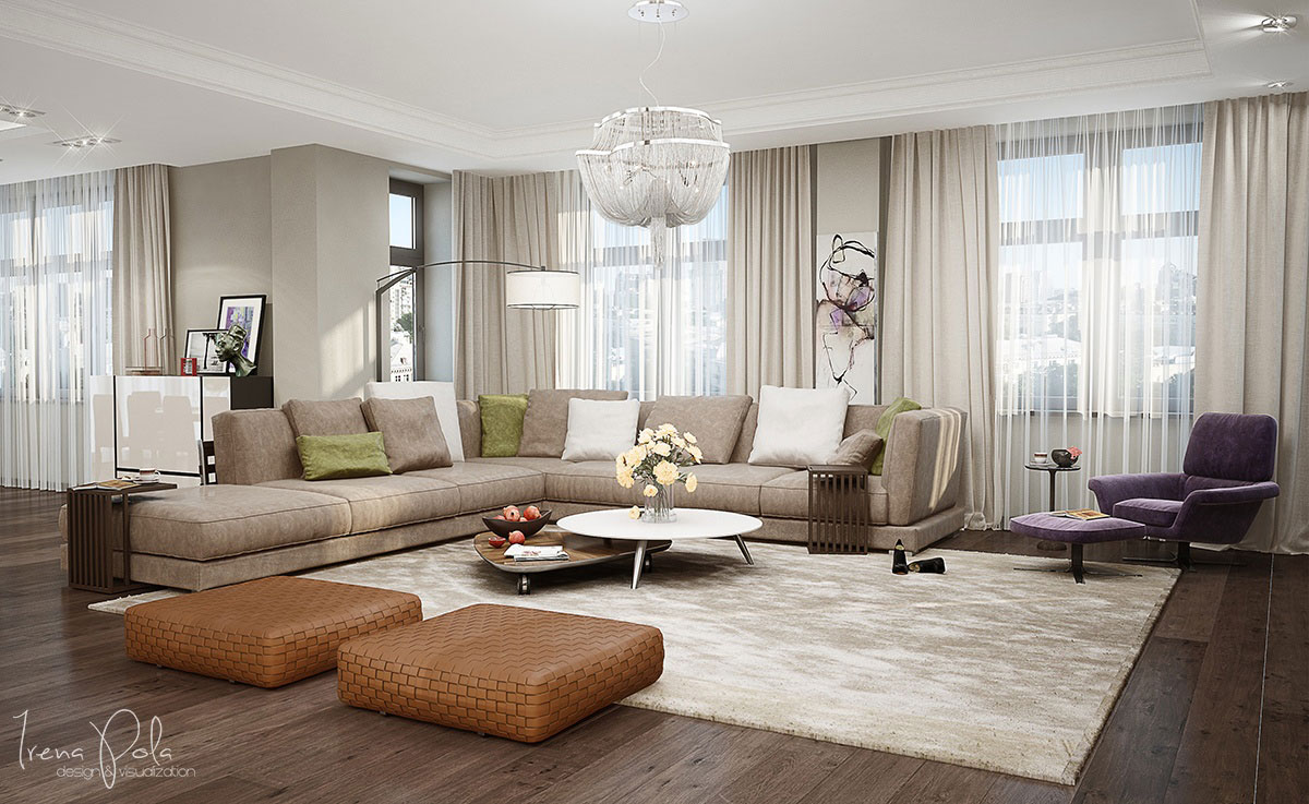 An Elegant and Luxurious Modern Apartment with Bright Details in Kiev, Ukraine by Irena Poliakova (1)