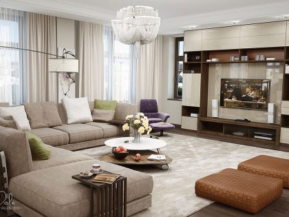 An Elegant and Luxurious Modern Apartment with Bright Details in Kiev, Ukraine by Irena Poliakova (2)