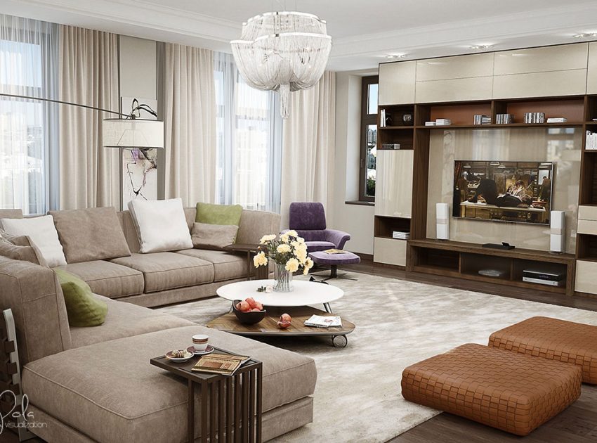 An Elegant and Luxurious Modern Apartment with Bright Details in Kiev, Ukraine by Irena Poliakova (2)