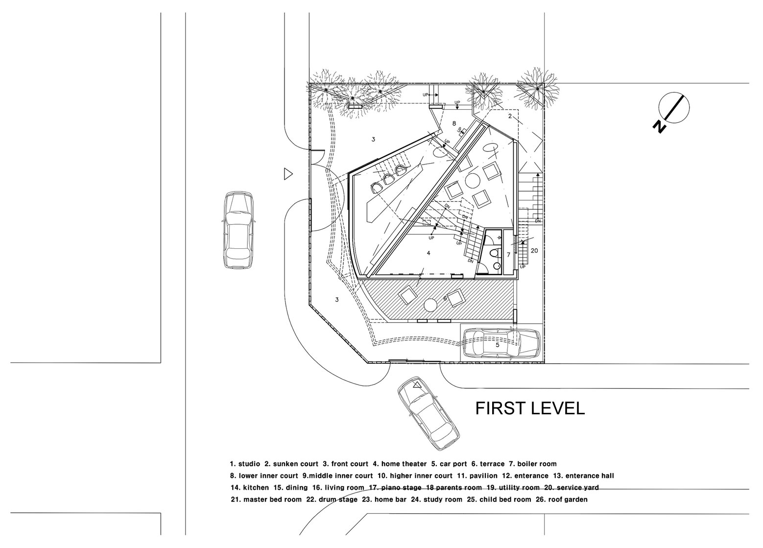 An Elegant and Sculptural Home with Sustainable and Eco-Friendly Layout in Gyeonggi-do, South Korea by IROJE KHM Architects (25)