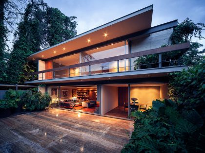 An Exquisite Modern Home Based on Concrete, Glass and Steel in Mexico City by José Juan Rivera Río (11)