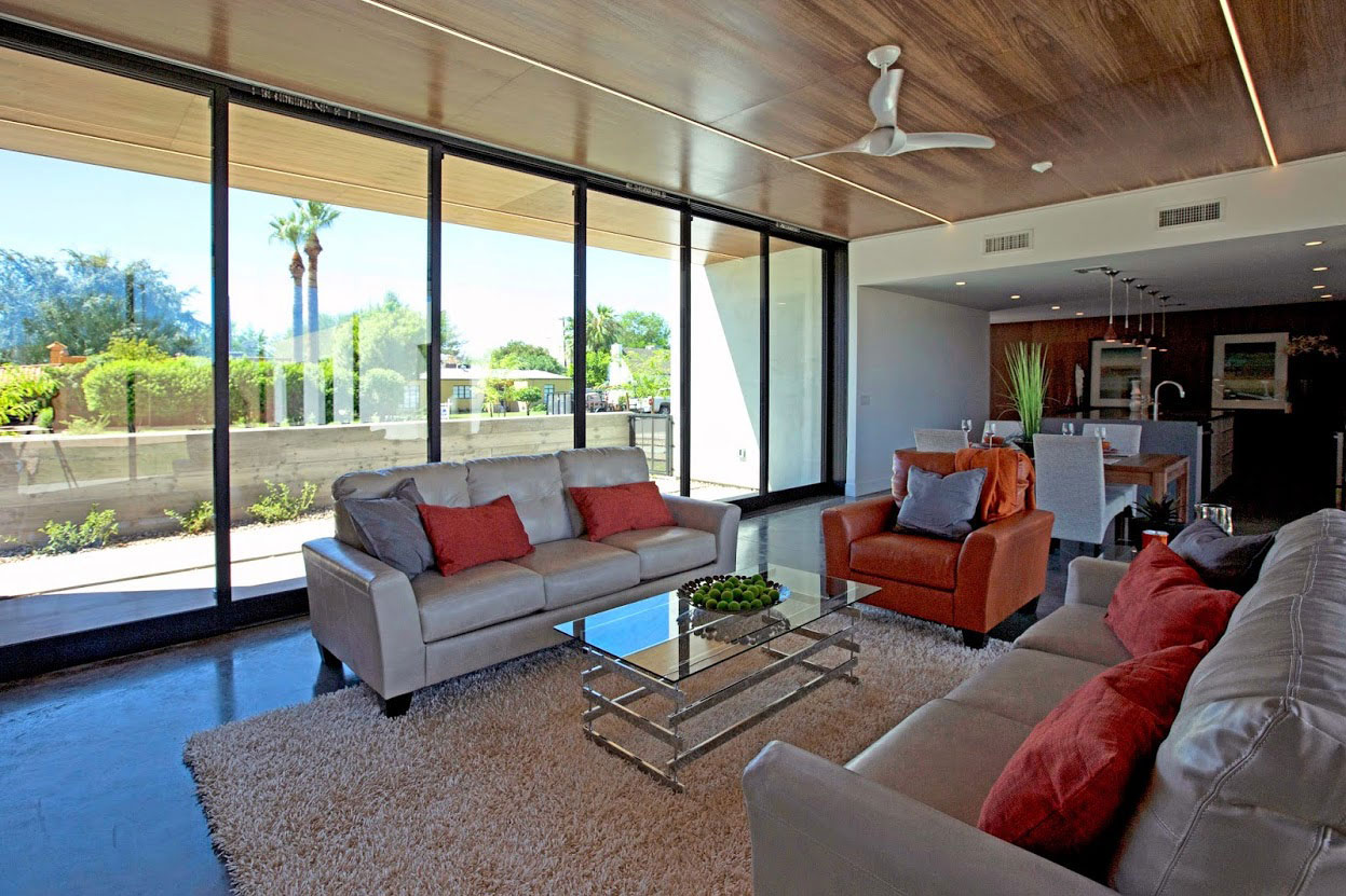 An Open Plan Contemporary Home Built on a Vacant Lot in Phoenix, Arizona by The Ranch Mine (6)