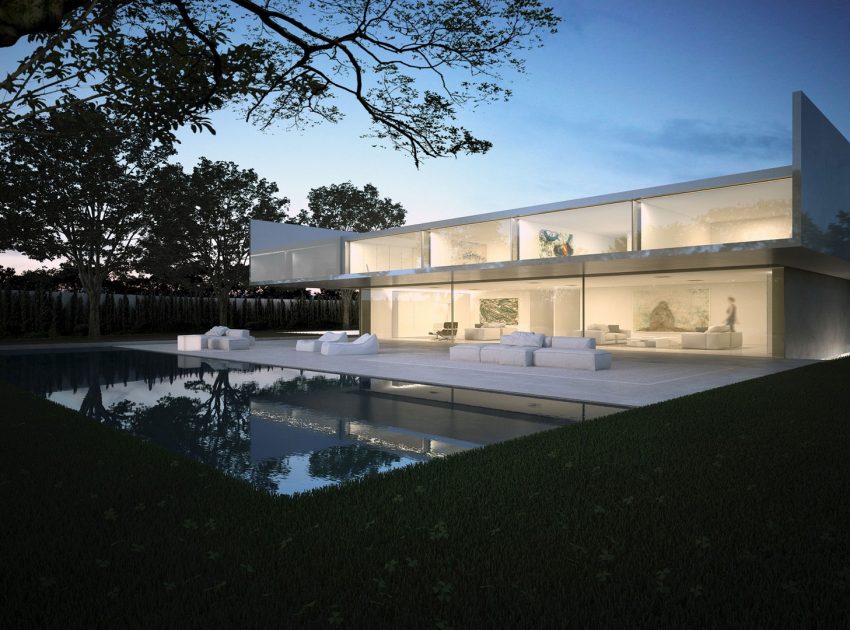 A Beautiful Contemporary House with Pool and Roof Terrace in Madrid, Spain by Fran Silvestre Arquitectos (25)