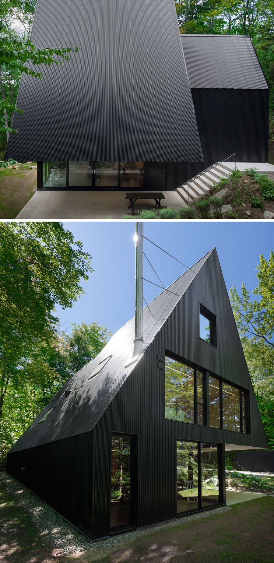 A Beautiful Family Home Nestled in the Woods of Quebec by Jean Verville architecte (8)