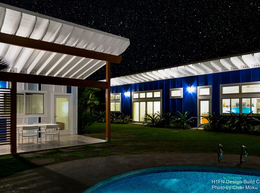 A Beautiful Modern Beach House with a Unique Twist in Kailua, Hawaii by H1+FN Design Build Collaborative (14)