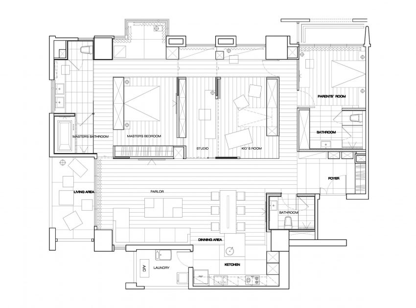 A Bright Contemporary Home for a Young Couple and Their Children in Taichung City by Taipei Base Design Center (36)