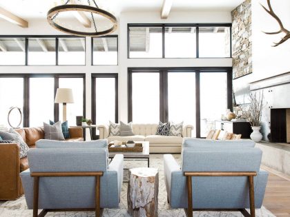 A Bright Modern Mountain Home Drenched in Rustic Décor in Park City, Utah by Studio McGee (3)