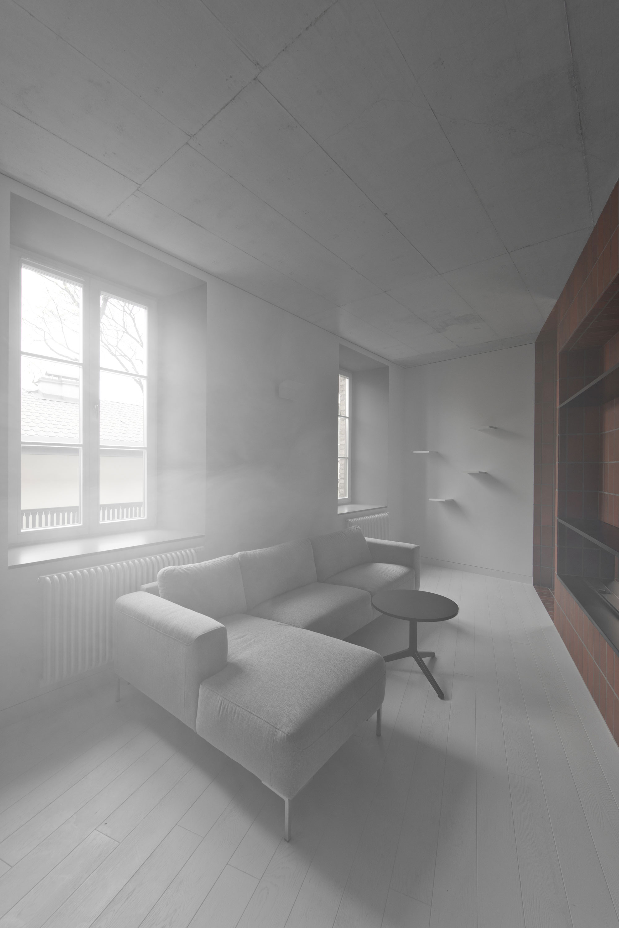 A Bright and Stylish Monochromatic Apartment in Vilnius, Lithuania by YCL Studio (4)