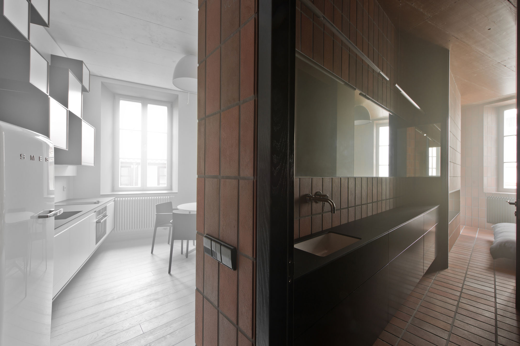 A Bright and Stylish Monochromatic Apartment in Vilnius, Lithuania by YCL Studio (8)