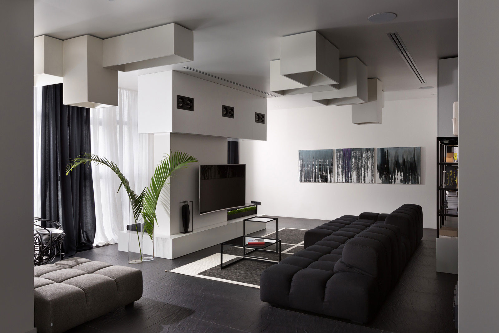 A Bright and Vibrant Apartment Plays with Black and White Accents in Kiev, Ukraine by Lera Katasonova (1)