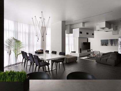 A Bright and Vibrant Apartment Plays with Black and White Accents in Kiev, Ukraine by Lera Katasonova (11)