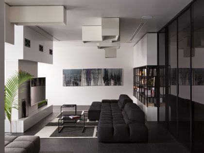 A Bright and Vibrant Apartment Plays with Black and White Accents in Kiev, Ukraine by Lera Katasonova (2)