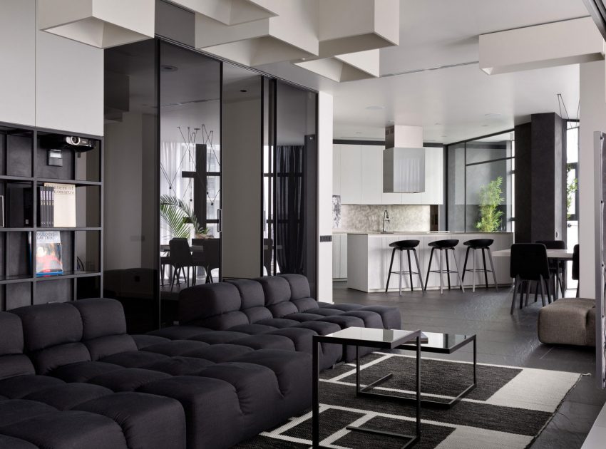 A Bright and Vibrant Apartment Plays with Black and White Accents in Kiev, Ukraine by Lera Katasonova (4)