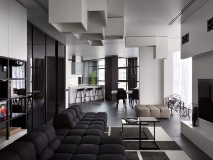 A Bright and Vibrant Apartment Plays with Black and White Accents in Kiev, Ukraine by Lera Katasonova (5)