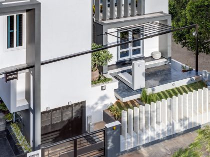 A Bright and Warm Modern Home with Lots of Yellow and White in Nagarbhavi, India