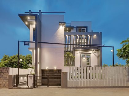 A Bright and Warm Modern Home with Lots of Yellow and White in Nagarbhavi, India by Ashwin Architects (15)