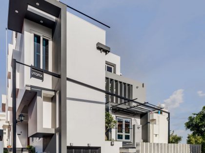 A Bright and Warm Modern Home with Lots of Yellow and White in Nagarbhavi, India by Ashwin Architects (3)