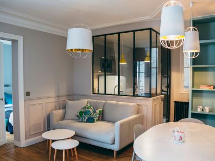 A Charming Contemporary Home with a Retro Twist for a Family of Four in Paris
