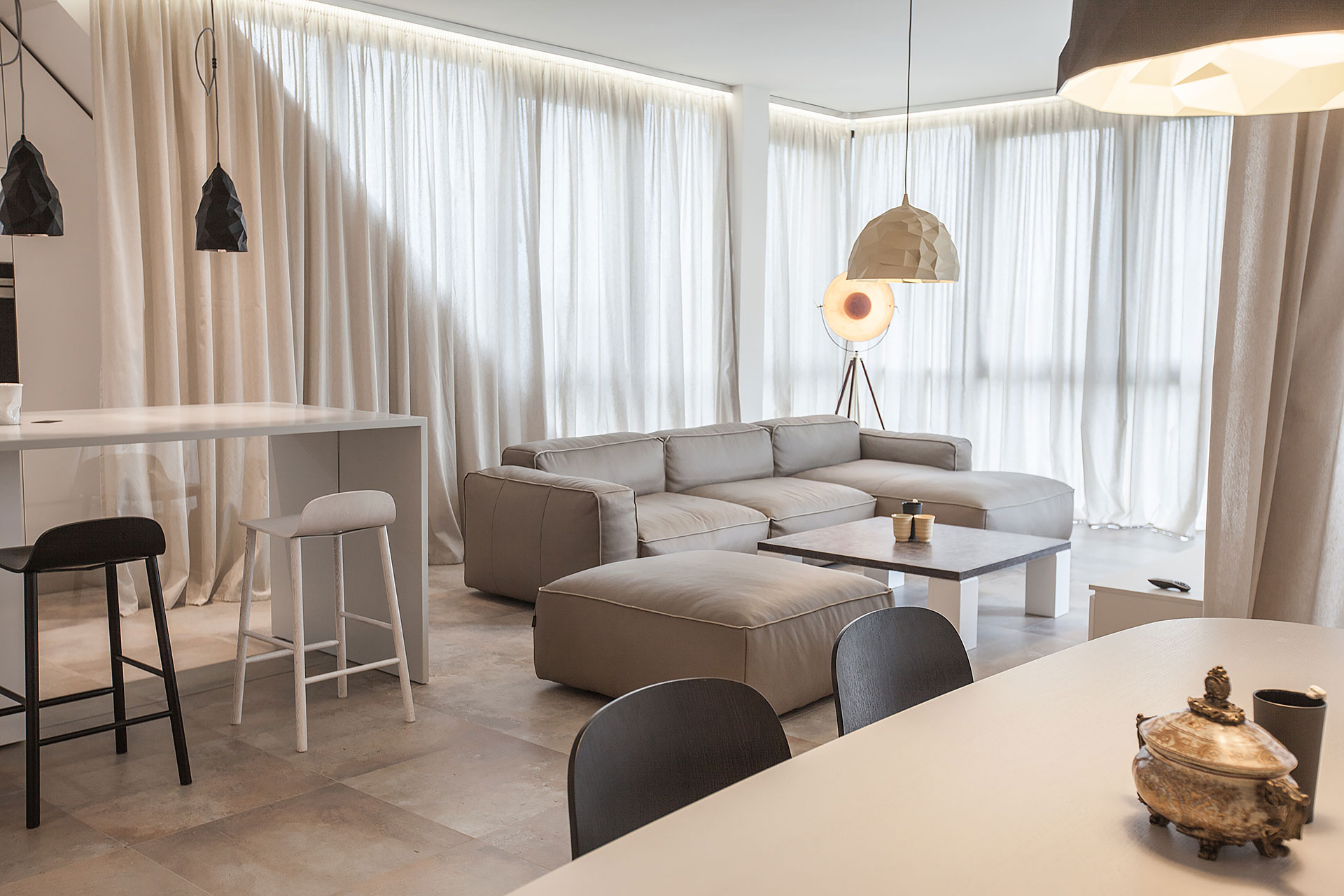A Contemporary Apartment Filled with Natural and Pale Color Palette in Sofia, Bulgaria by VOOOD (1)