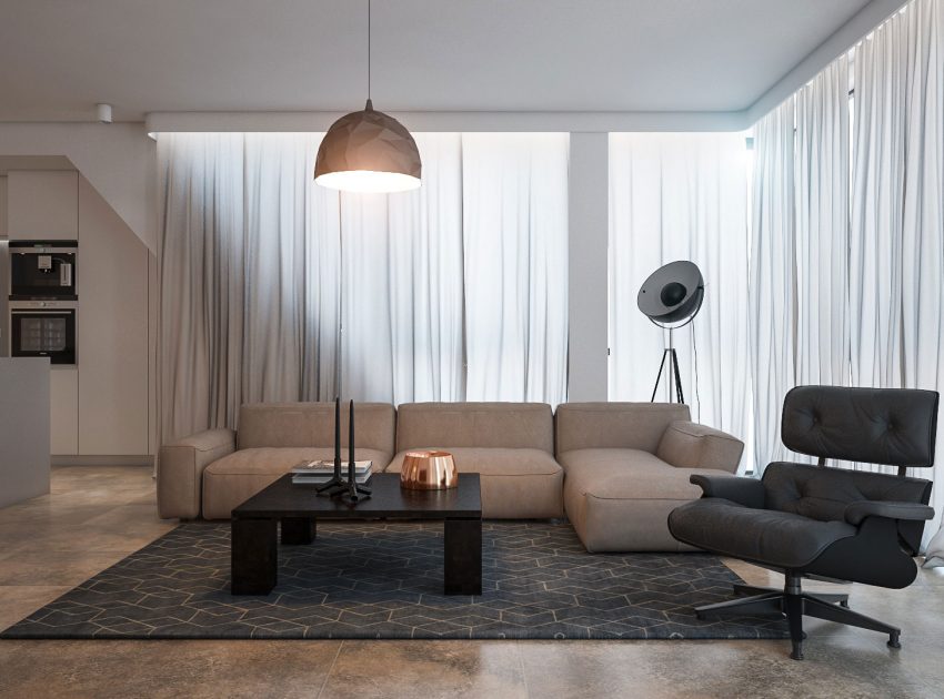 A Contemporary Apartment Filled with Natural and Pale Color Palette in Sofia, Bulgaria by VOOOD (4)