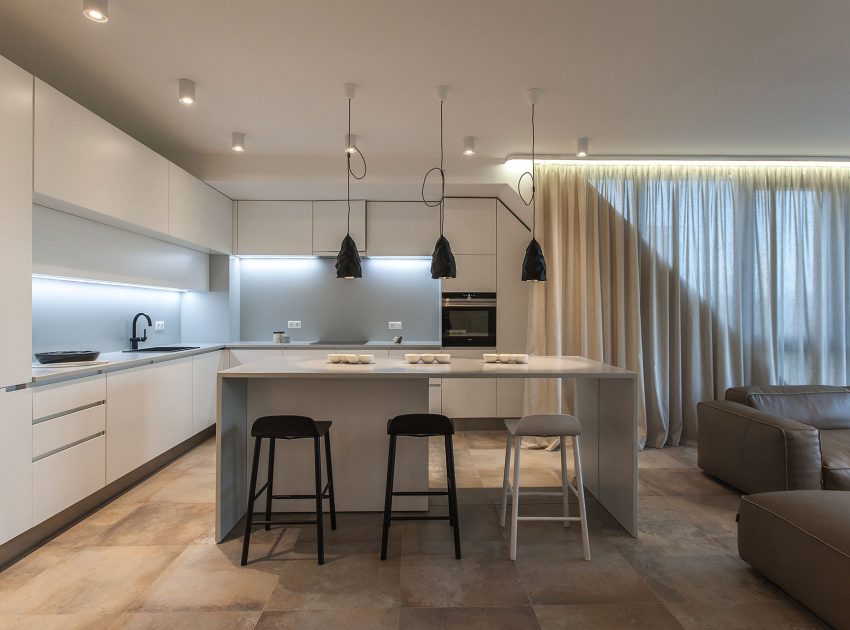 A Contemporary Apartment Filled with Natural and Pale Color Palette in Sofia, Bulgaria by VOOOD (8)