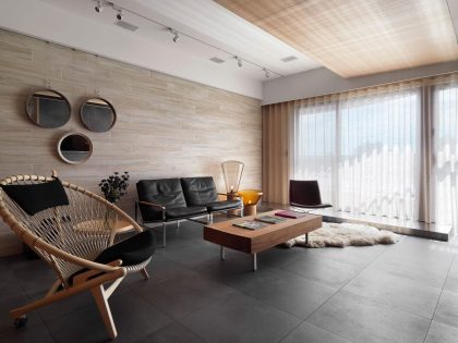 A Contemporary Apartment Plays with Light and Shadow in Taipei
