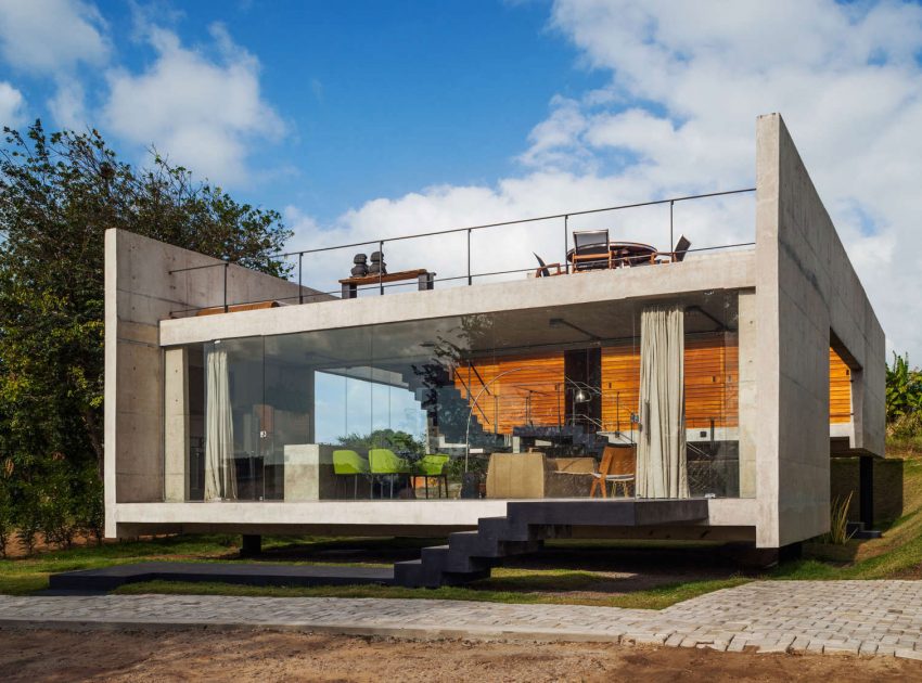 A Contemporary Concrete Home with View, Ventilation and Natural Lighting in Tibau do Sul by Escritório Yuri Vital (16)