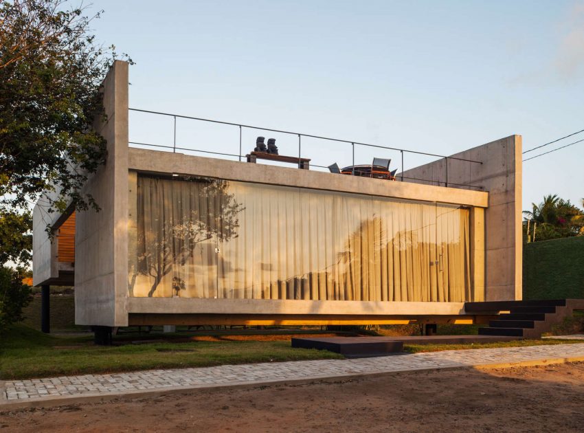 A Contemporary Concrete Home with View, Ventilation and Natural Lighting in Tibau do Sul by Escritório Yuri Vital (25)