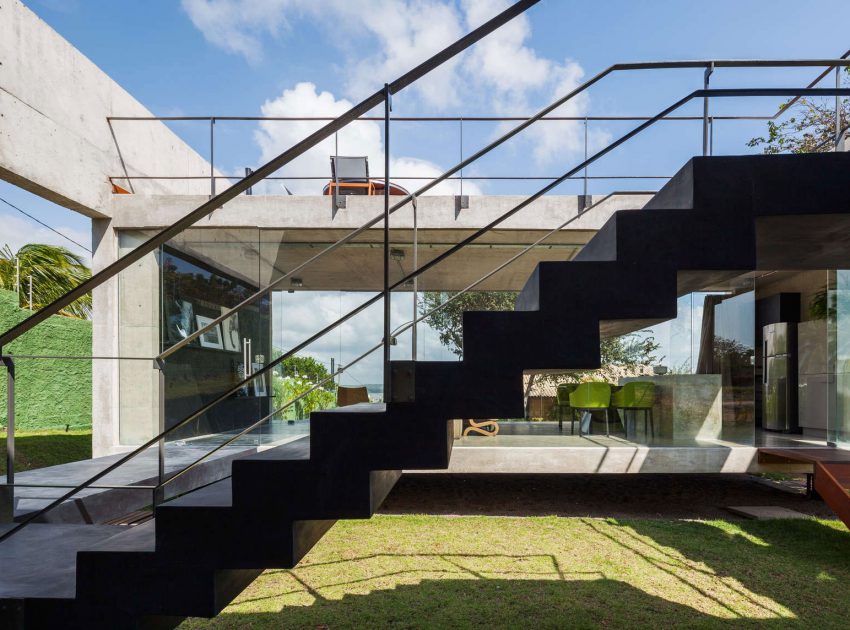 A Contemporary Concrete Home with View, Ventilation and Natural Lighting in Tibau do Sul by Escritório Yuri Vital (7)