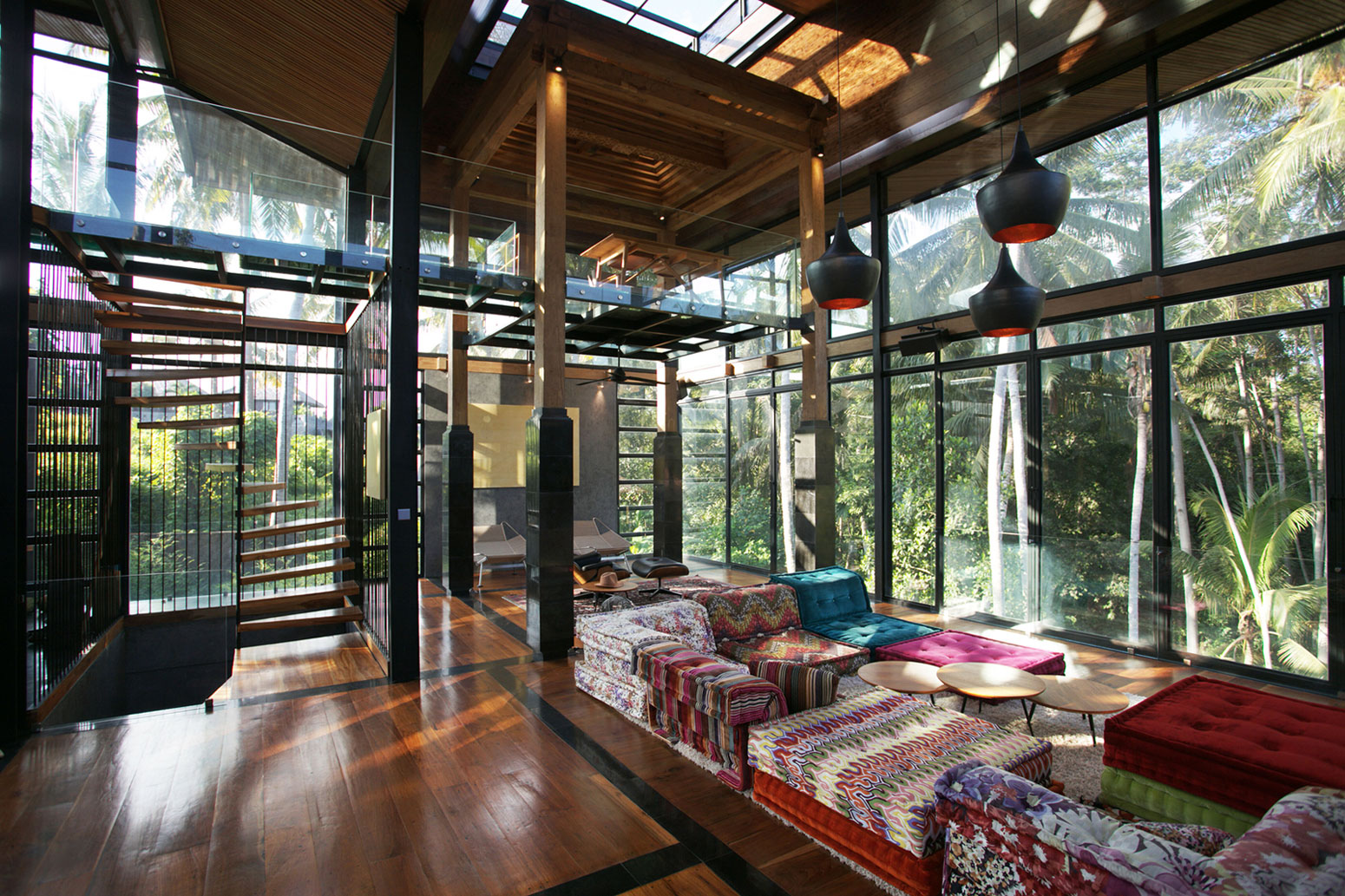 A Contemporary Home with Suspended Spiral Staircase in Bali, Indonesia by Alexis Dornier (11)